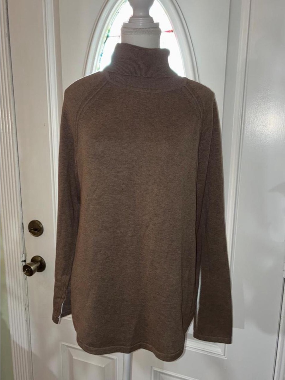 JEANNE PIERRE Brown Turtleneck Sweater